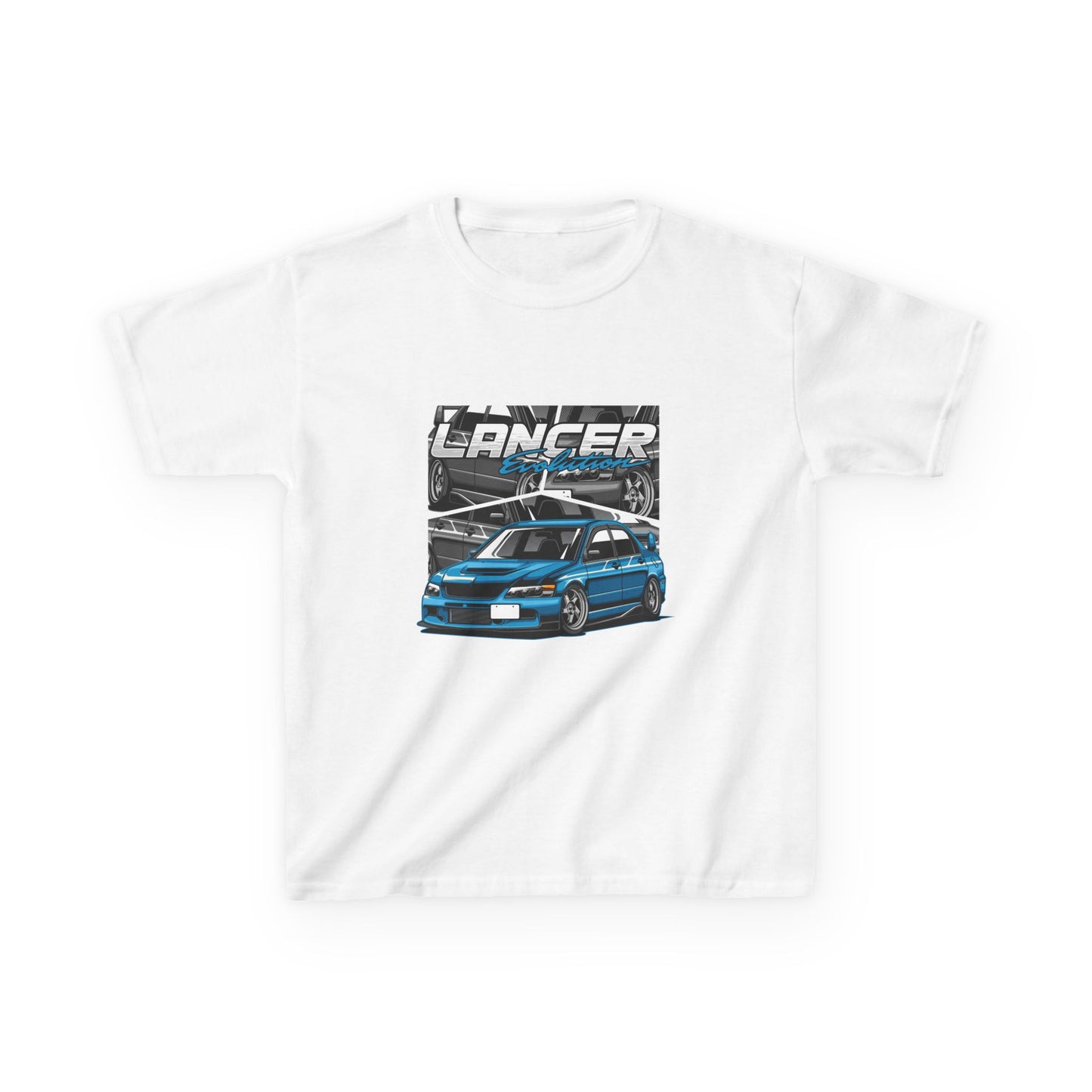 Lancer Car Kids Heavy Cotton Tee - Cool Racing Graphic T-Shirt for Young Car Enthusiasts - CreativeRino