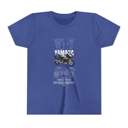 Yamaha YZF-R15 Youth Short Sleeve Tee - Vintage Motorcycle T-shirt Design - CreativeRino