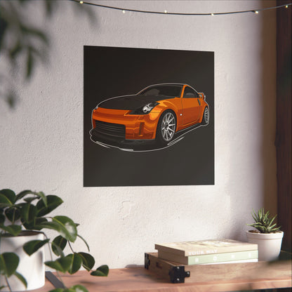 Sports Car Matte Square Car Posters - Perfect for Car Enthusiasts & Man Caves - CreativeRino