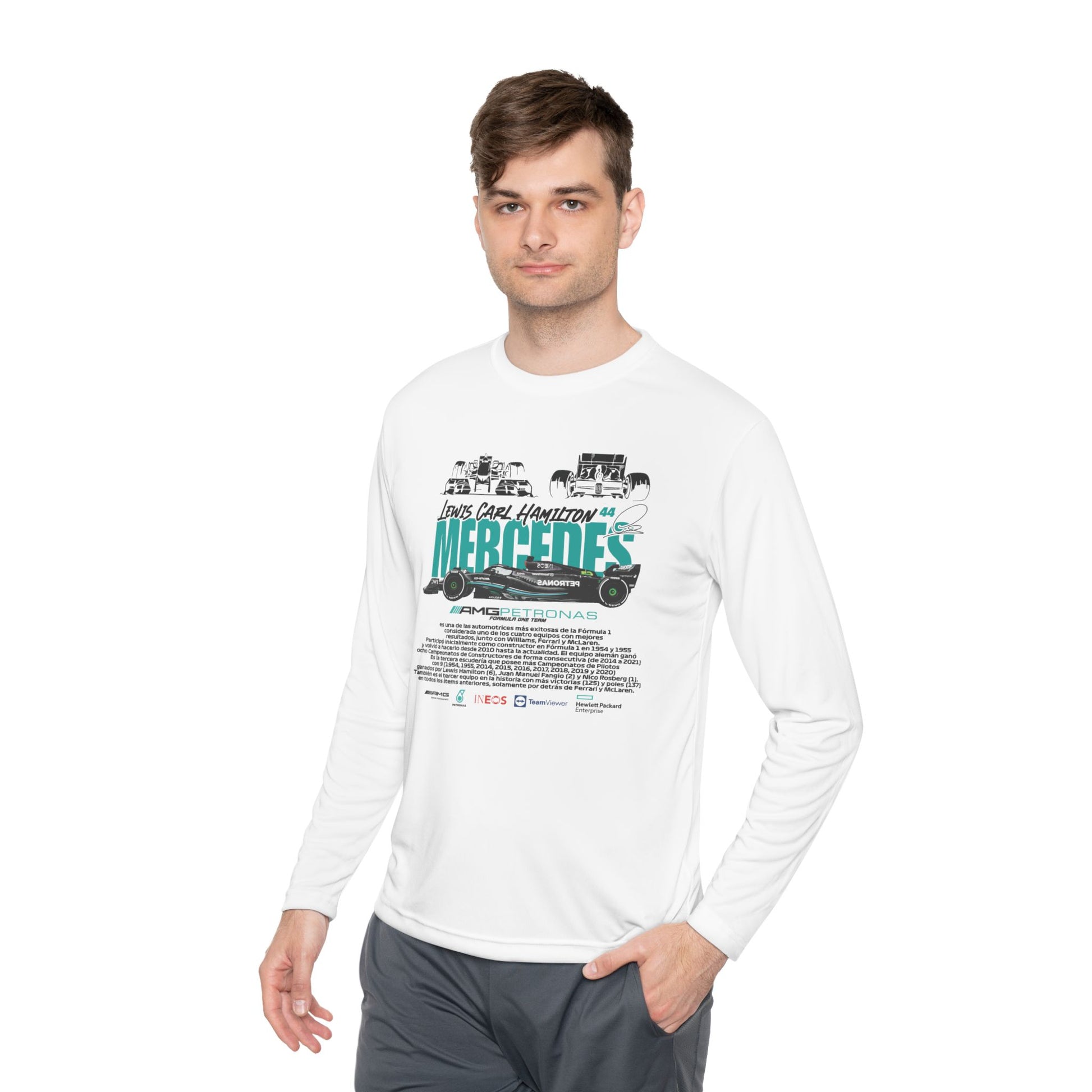 Unisex Lightweight Long Sleeve Tee - Mercedes Tribute Design - CreativeRino