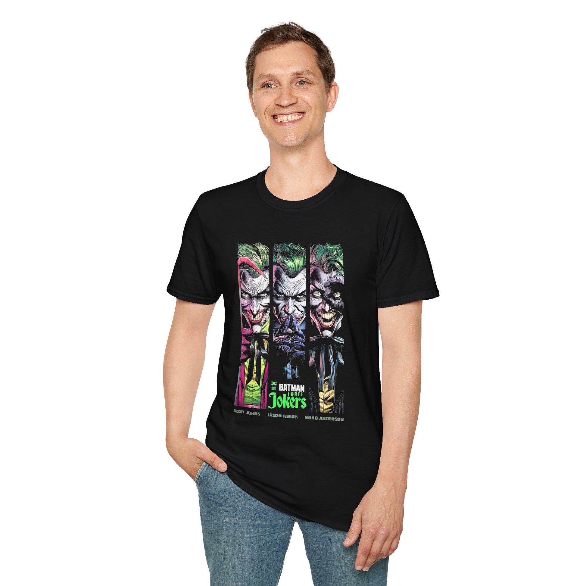 Batman Jokers Unisex Softstyle T-Shirt - Graphic Tee for Comic Book Fans - CreativeRino