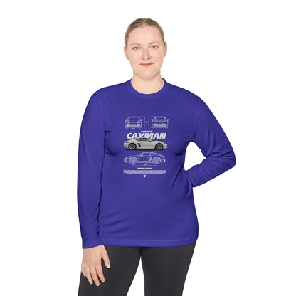 Porsche Cayman Unisex Lightweight Long Sleeve Tee - Car Graphic T-shirt - CreativeRino