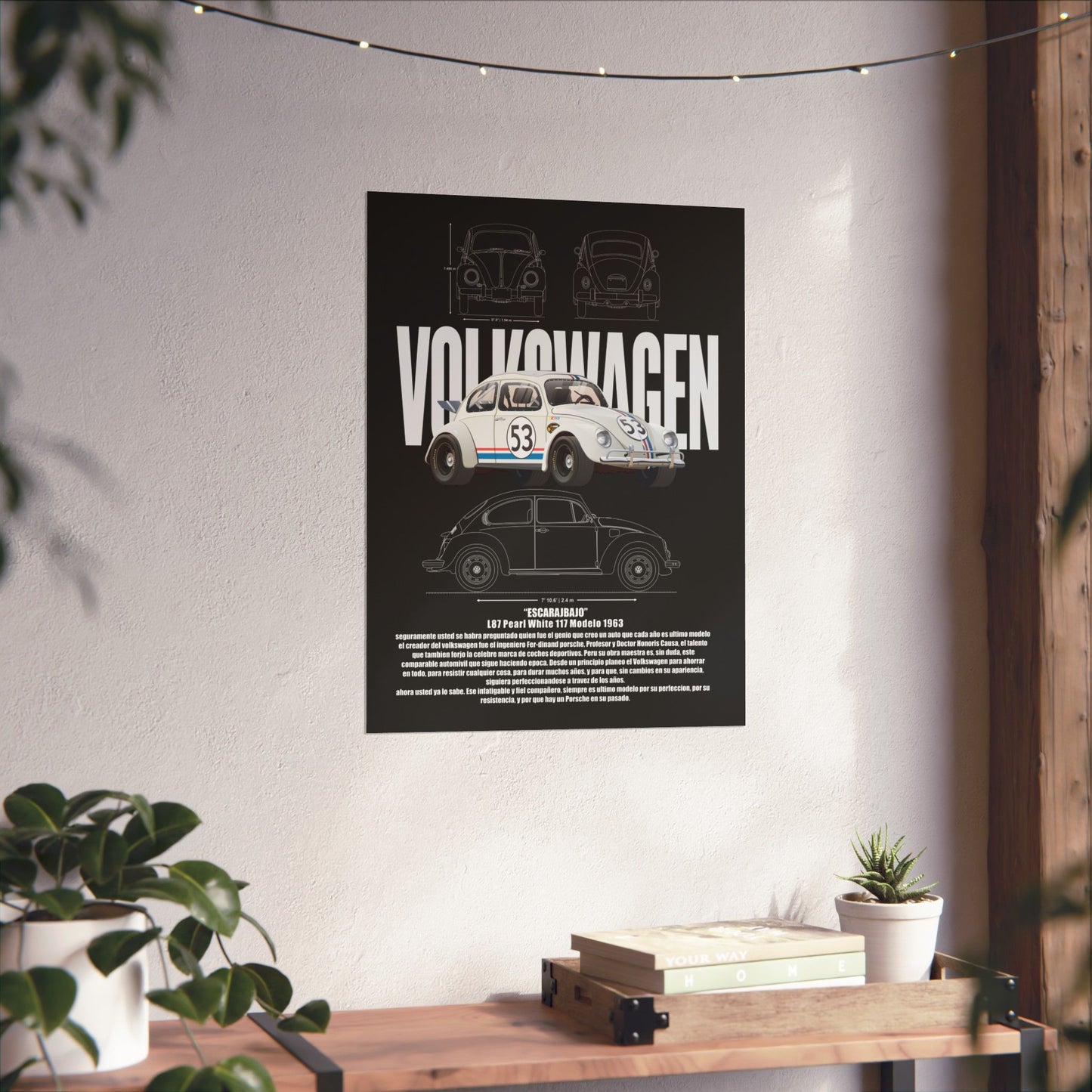 Classic Volkswagen Matte Vertical Poster - Retro Car Wall Art - CreativeRino