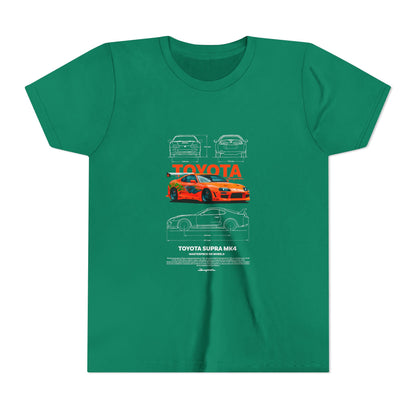 Toyota Supra MK4 Car Youth  Tee - Cool Graphic Short Sleeve T-Shirt - CreativeRino