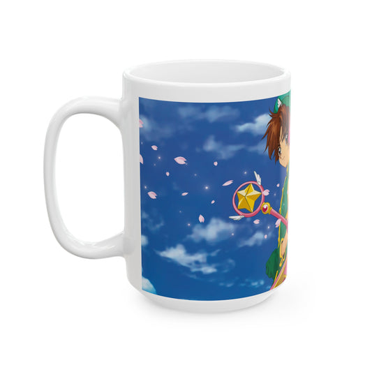 Magical Sakura Pair Ceramic Mug Perfect for Anime Fans - CreativeRino