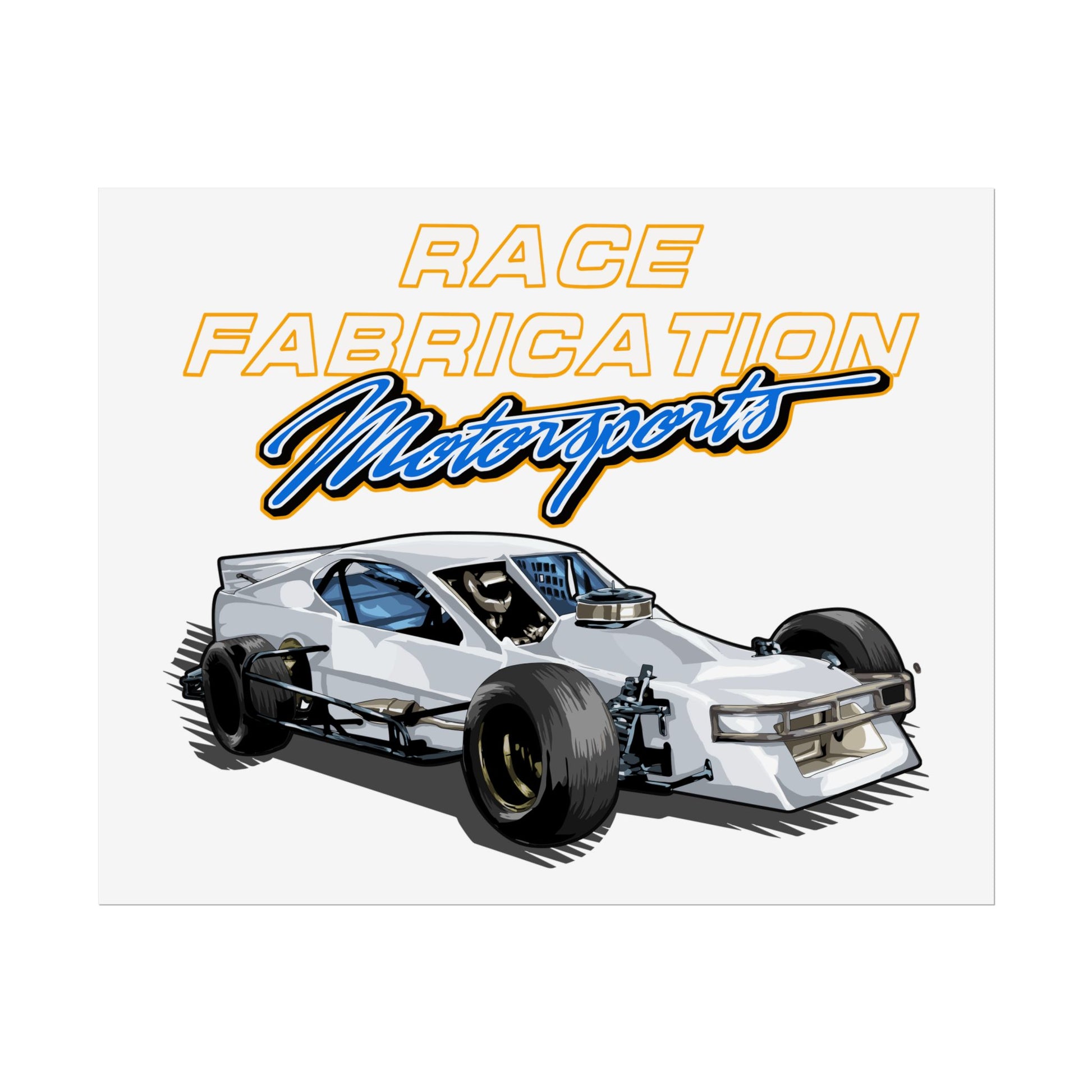 Racing Car Motorsports Art Print - Race Fabrication Poster - CreativeRino