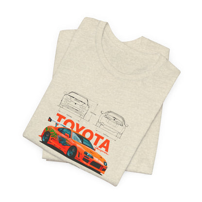 Toyota Supra MK4 Unisex Jersey Tee - Car Enthusiast Graphic Shirt - CreativeRino