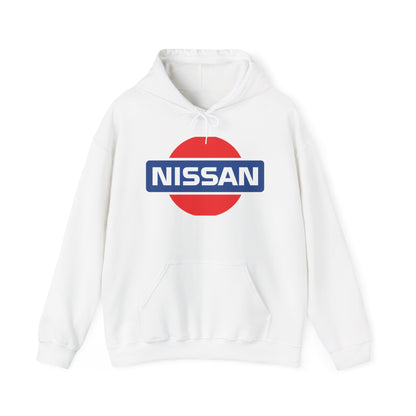 Nissan Logo Hoodie - Vintage Style Unisex Heavy Blend Sweatshirt - CreativeRino
