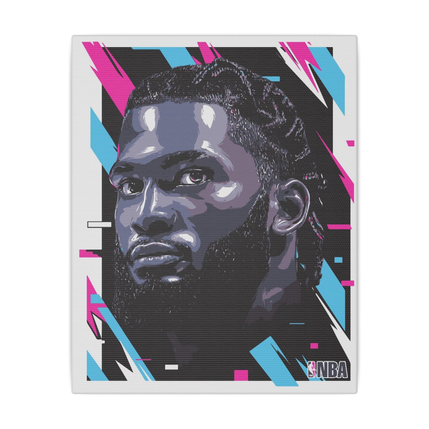 NBA Player Portrait Canvas Art - Stretched Matte Wall Decor - CreativeRino