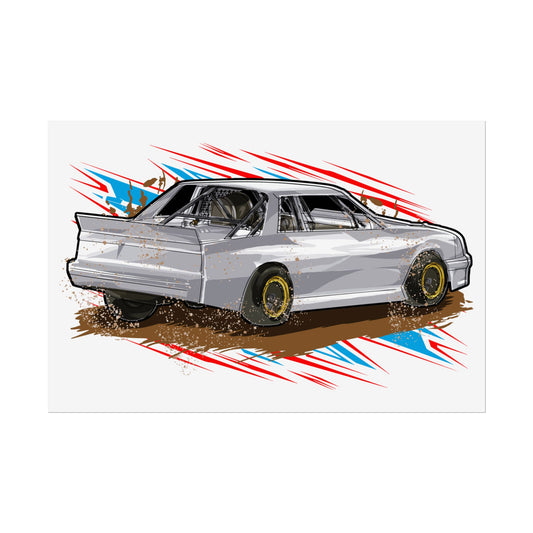 Vintage Car Enthusiast Rolled Poster – Dynamic Racing Art for Home Decor - CreativeRino