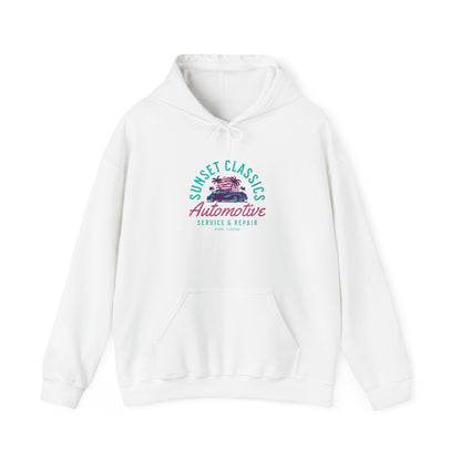 Sunset Classics Automotive Hoodie - Heavy Blend Unisex Sweatshirt - CreativeRino