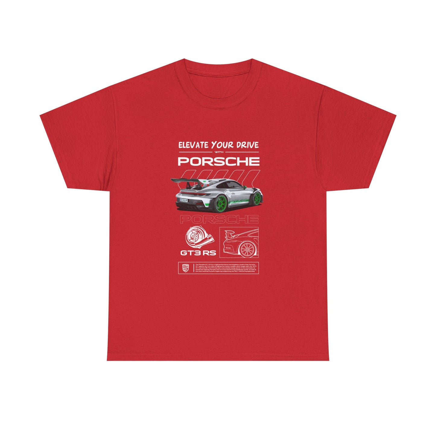 Porsche 911 Elevate Your Drive Unisex Heavy Cotton Tee - CreativeRino