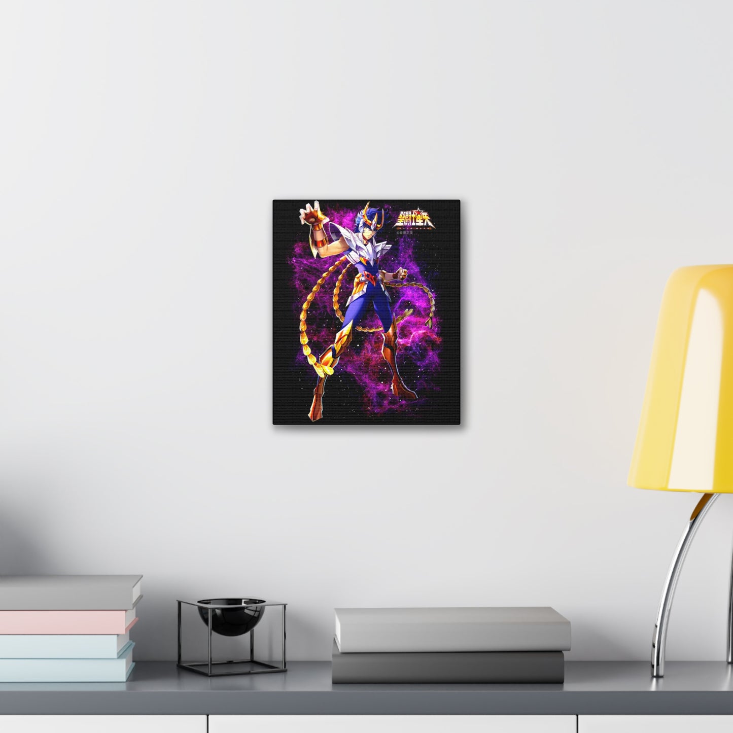 Phoenix Nero Canvas Wall Art - Cosmic Warrior Artwork for Anime Lovers - CreativeRino