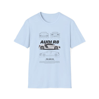 Audi R8 Graphic T-Shirt - Perfect for Car Enthusiasts - CreativeRino