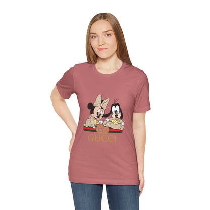 Mickey & Goofy Gucci Inspired Tee - Unisex Jersey Short Sleeve T-shirt - CreativeRino