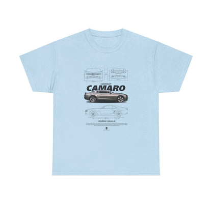 Chevrolet Camaro Unisex Heavy Cotton Tee - Vintage Car Design T-Shirt - CreativeRino