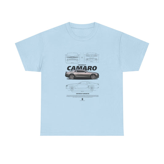 Chevrolet Camaro Unisex Heavy Cotton Tee - Vintage Car Design T-Shirt - CreativeRino