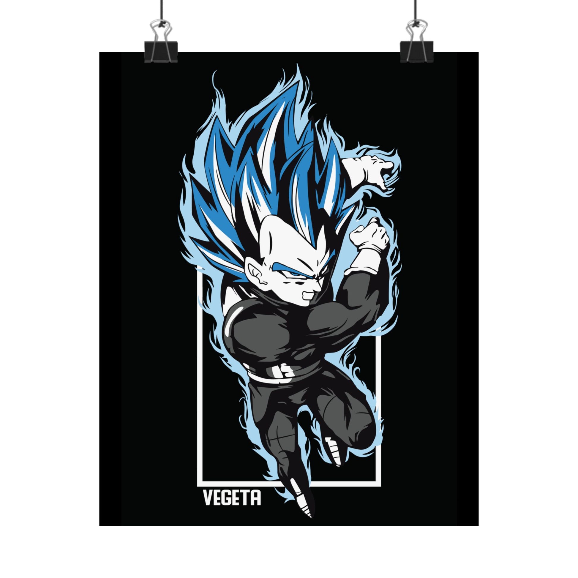 Vegeta Super Saiyan Poster - Dragon Ball Matte Vertical Wall Art for Anime Fans - CreativeRino