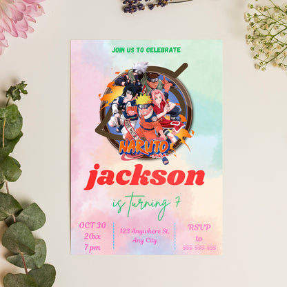 Naruto Birthday Invitation Template - CreativeRino