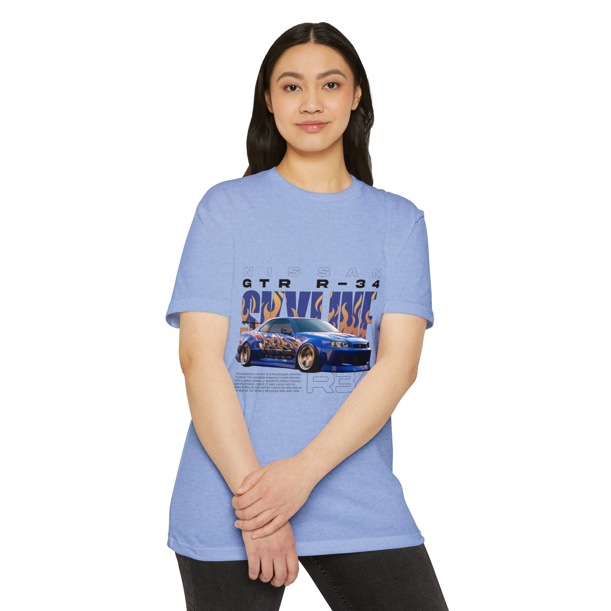 Nissan GTR R34 Graphic Tee - Unisex Vintage Car T-Shirt - CreativeRino