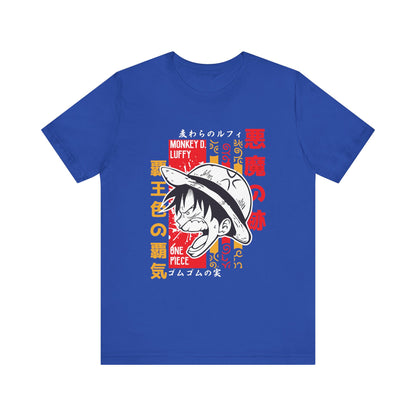 One Piece Luffy Graphic Tee – Unisex Jersey T-shirt for Anime Fans - CreativeRino