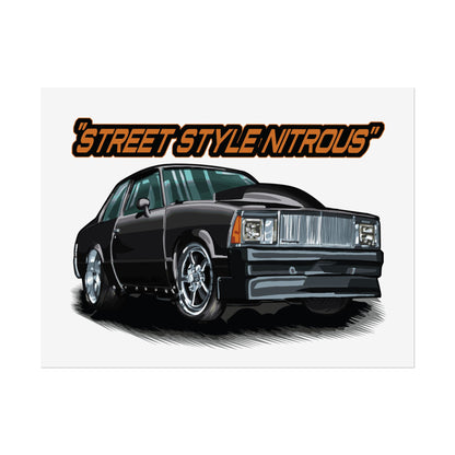 Street Style Nitrous Car Art Poster - CreativeRino