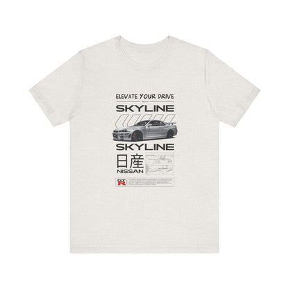 Nissan Skyline Graphic Tee - Elevate Your Drive - CreativeRino