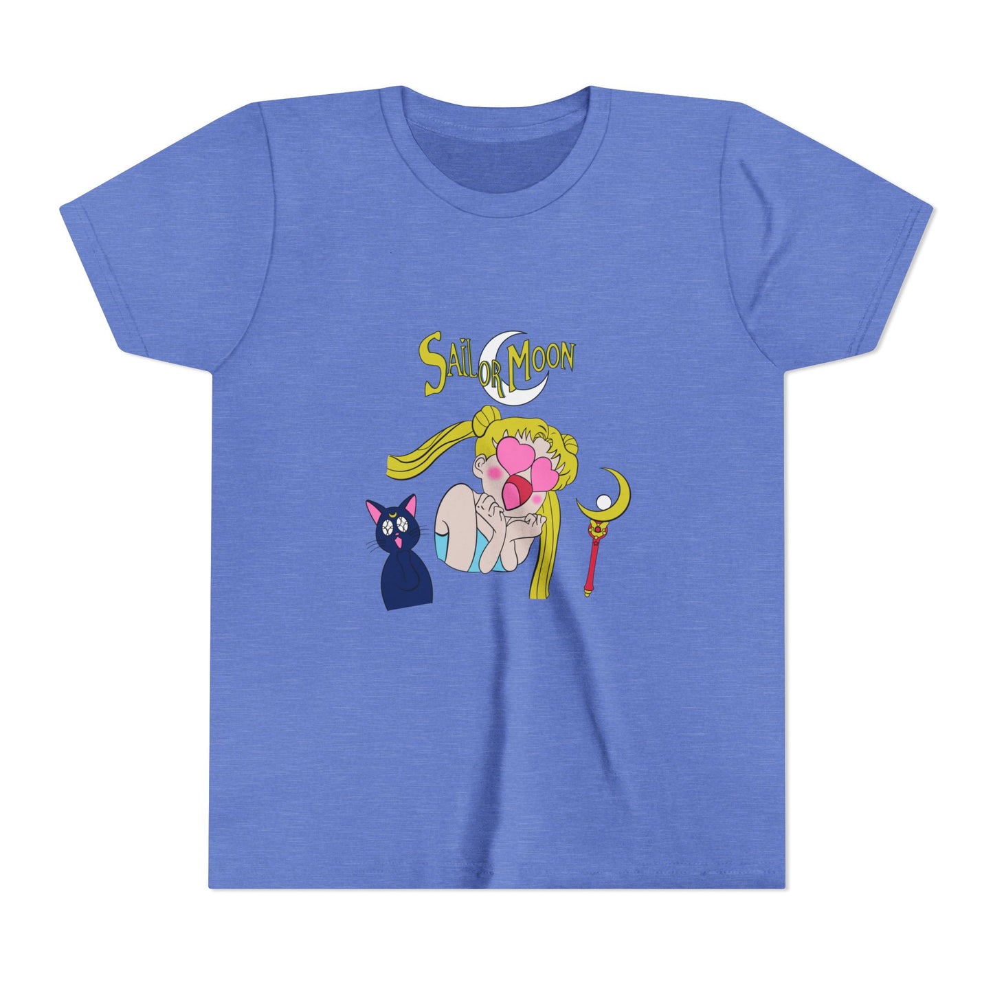 Sailor Moon Youth Short Sleeve Tee - Cute Cartoon T-shirt Design for Young Fans - CreativeRino