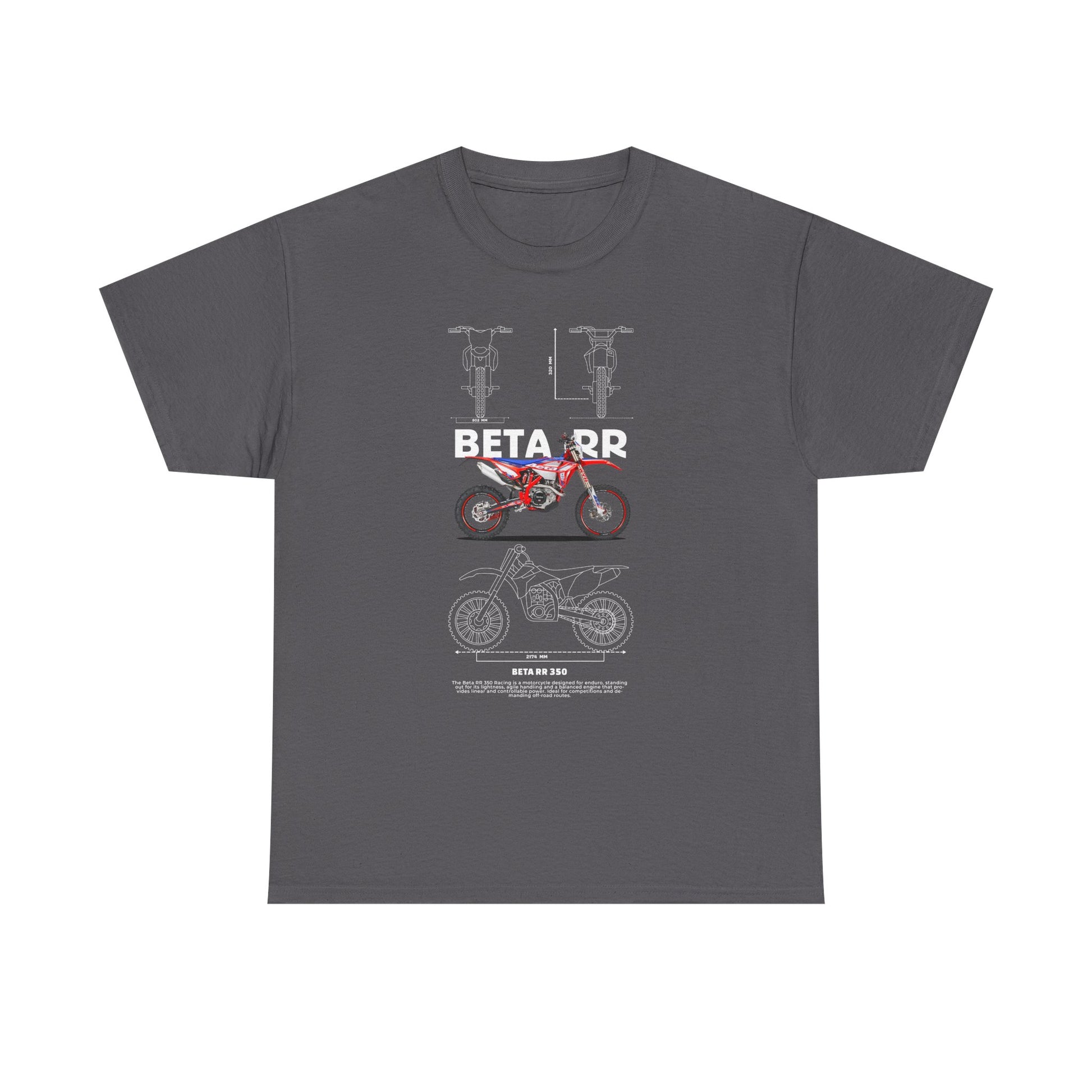 Unisex Heavy Cotton Tee - Beta RR Motorcycle Graphic T-shirt - CreativeRino