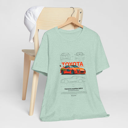 Toyota Supra MK4 Unisex Jersey Tee - Car Enthusiast Graphic Shirt - CreativeRino