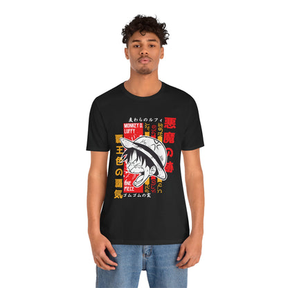 One Piece Luffy Graphic Tee – Unisex Jersey T-shirt for Anime Fans - CreativeRino