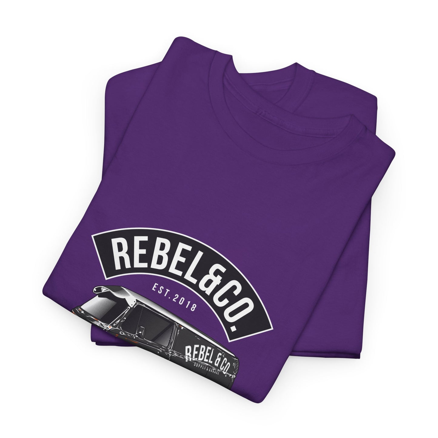 Rebel & Co. Supply Van Unisex Heavy Cotton Tee - Vintage Garage Style T-shirt - CreativeRino