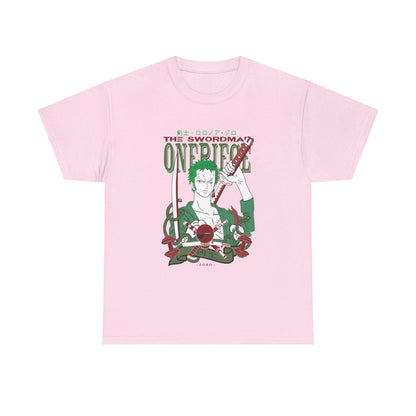 Anime Unisex Heavy Cotton Tee - One Piece Zoro Graphic T-shirt - CreativeRino