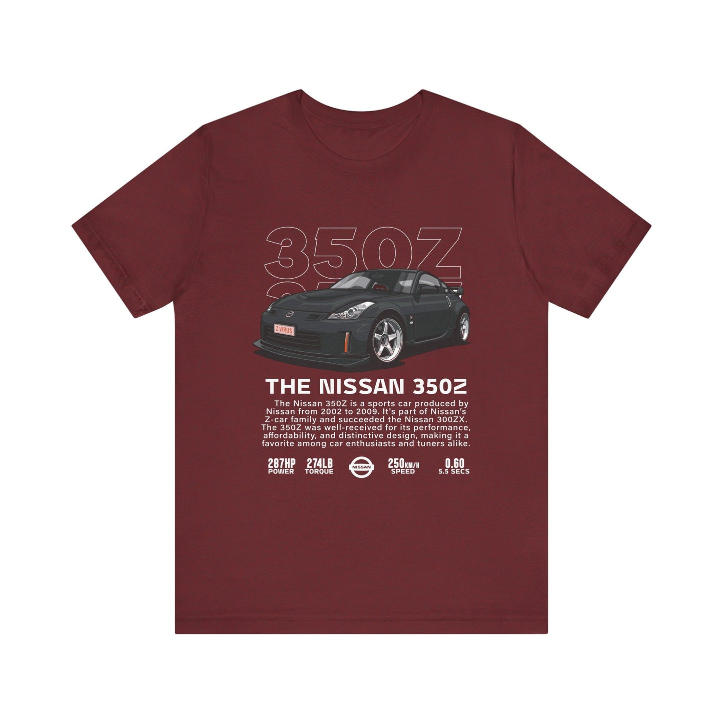 Nissan 350Z Unisex Tee – Perfect for Car Enthusiasts and Motoring Events - CreativeRino