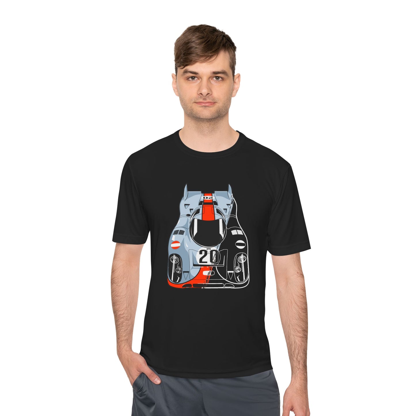 Racing Graphic Moisture Wicking Tee - Unisex Sportswear for Car Enthusiasts - CreativeRino
