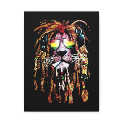 Iron Lion Zion Pop Art Canvas Wall Art - 1.25" Stretched Framed Print - CreativeRino