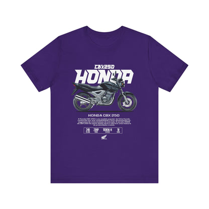 Honda CBX 250 Motorcycle Unisex Tee - Retro Style Short Sleeve T-shirt - CreativeRino