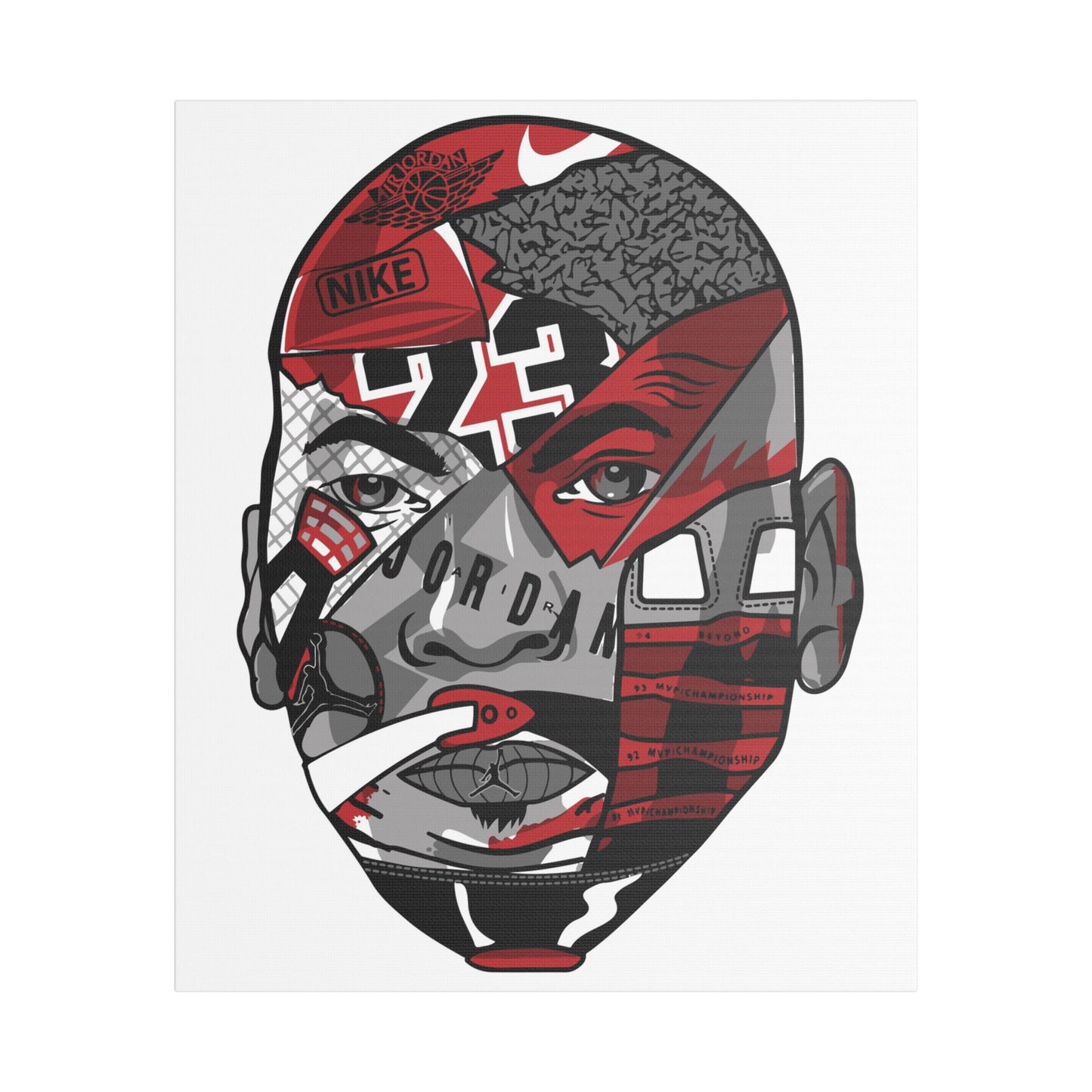 Michael Jordan Satin Canvas Art: Inspired by Basketball Legends - CreativeRino