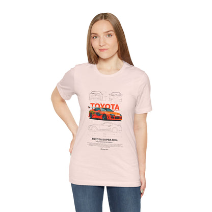 Toyota Supra MK4 Unisex Jersey Tee - Car Enthusiast Graphic Shirt - CreativeRino