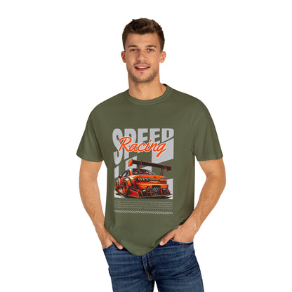 Speed Racing Unisex Garment-Dyed T-Shirt | Perfect for Motorsports Enthusiasts - CreativeRino