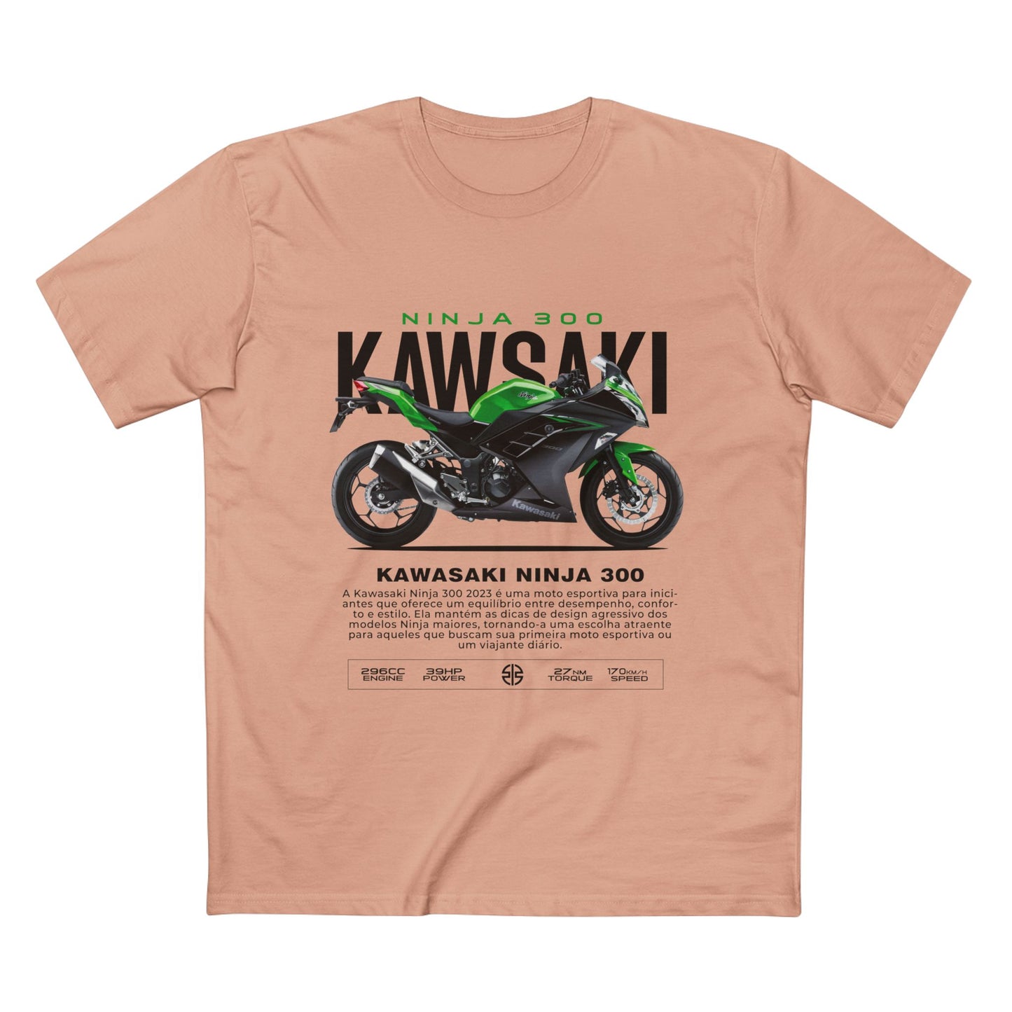 Kawasaki Ninja 300 Motorcycle Tee - Perfect T-shirt for Riders & Fans - CreativeRino