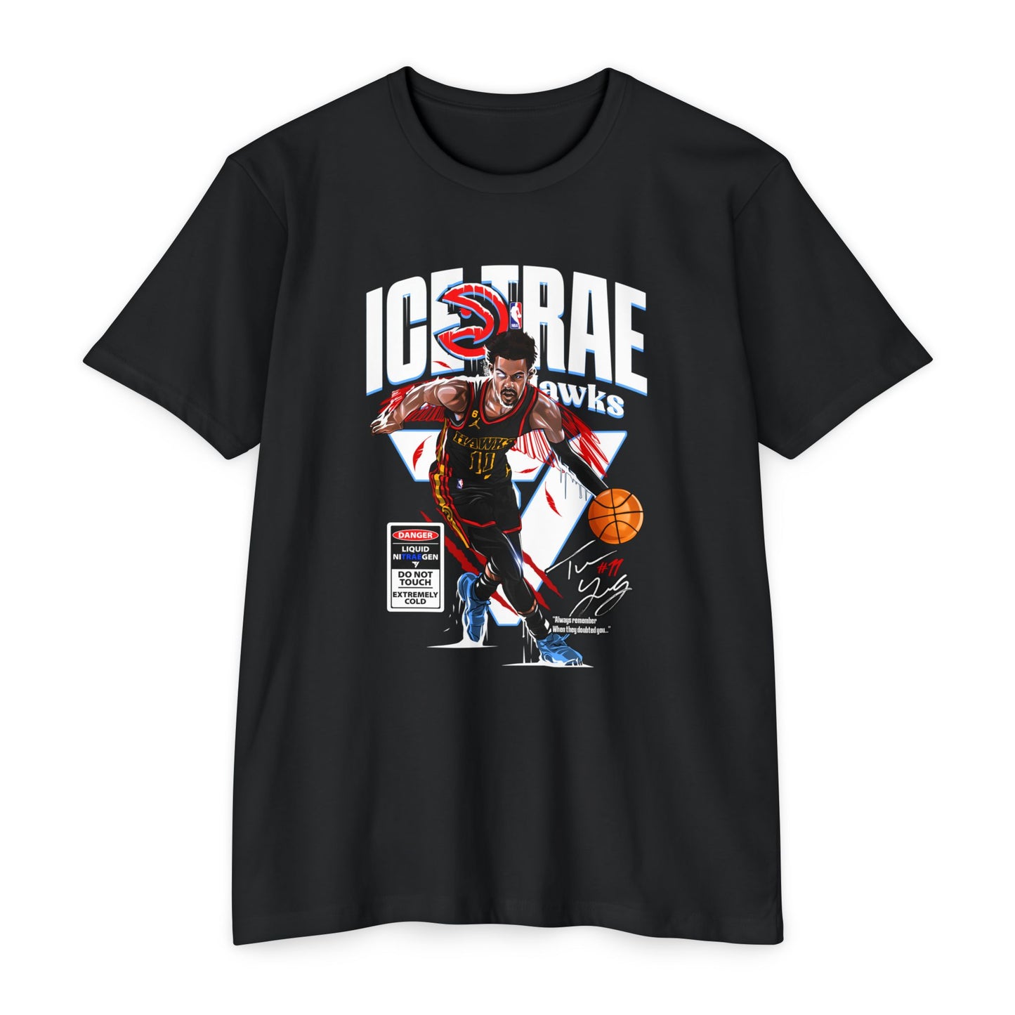 Ice Trae Hawks Basketball T-shirt | Unisex CVC Jersey for Sports Fans - CreativeRino