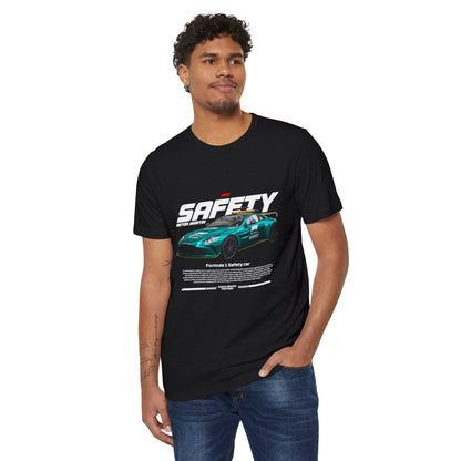 Formula 1 Safety Car Unisex Recycled Organic T-Shirt - Eco-Friendly Racing Apparel - CreativeRino