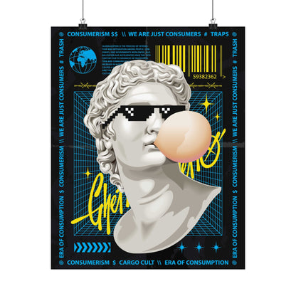 Vaporwave Abstract Matte Vertical Posters - Consumerism & Pop Culture Art - CreativeRino