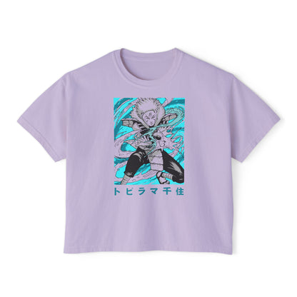 Women Boxy Tee with Anime Design - Stylish Naruto Graphic T-shirt for Fans - CreativeRino