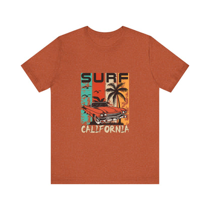 California Surf Vintage Tee - Unisex Short Sleeve T-Shirt - CreativeRino