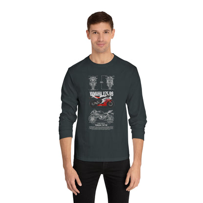 Yamaha YZF-R6 Classic Long Sleeve T-Shirt for Motorcycle Enthusiasts - CreativeRino