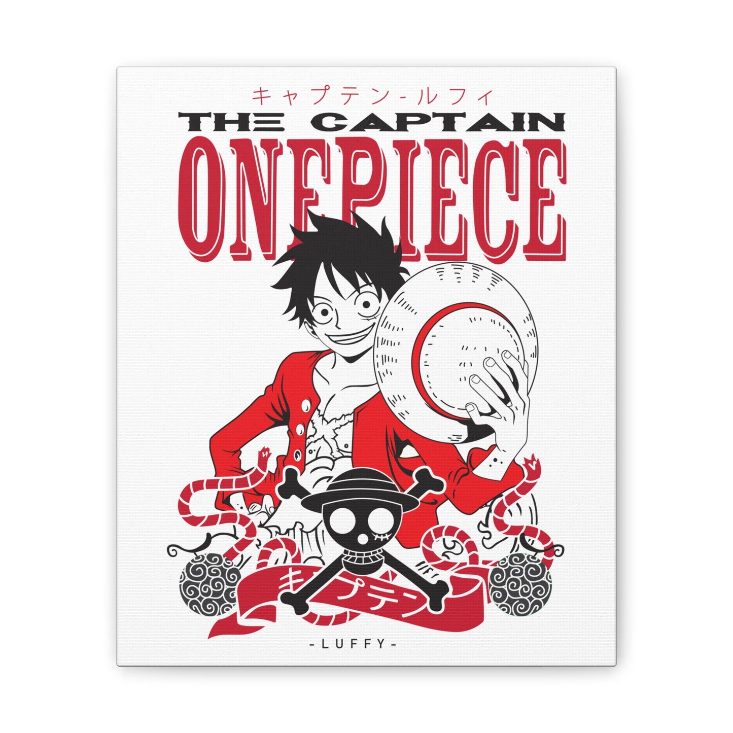 One Piece Canvas Wall Art - Luffy The Captain Decor - CreativeRino