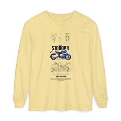BMW S1000RR Motorcycle Long Sleeve T-Shirt - Unisex Garment-Dyed - CreativeRino