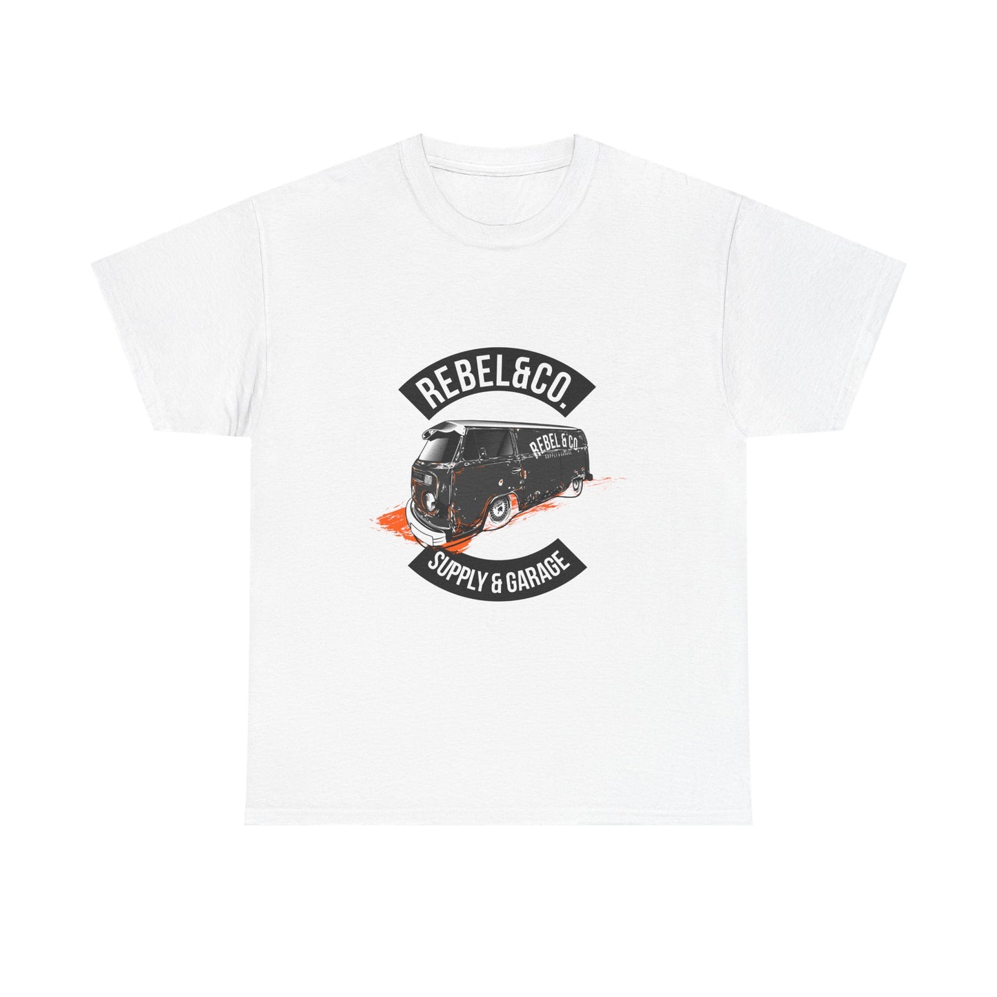 Rebel & Co. Supply Van Unisex Heavy Cotton Tee - Vintage Garage Style T-shirt - CreativeRino